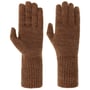 Gants avec Doigts Finement Tricotés by Seeberger marron
