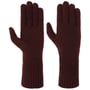 Gants avec Doigts Finement Tricotés by Seeberger rouge foncé