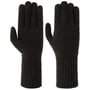 Gants avec Doigts Finement Tricotés by Seeberger marron foncé
