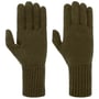 Gants avec Doigts Finement Tricotés by Seeberger olive foncé