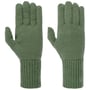 Gants avec Doigts Finement Tricotés by Seeberger vert