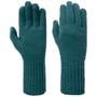 Gants avec Doigts Finement Tricotés by Seeberger pétrole