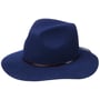 Chapeau Fine Wool Fedora by Lierys bleu foncé