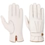 Gants en Cuir avec Doublure Cachemire by Caridei blanc crème