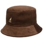 Chapeau en Velours Côtelé Bucket by Kangol marron foncé