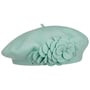 Béret Basque en Laine Agris Flower by Lierys vert menthe