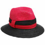 Chapeau en Paille Karla Twotone by McBURN rouge-noir