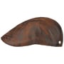 Casquette Plate en Cuir Classic by Lierys marron