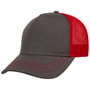 Casquette Trucker Rapper Canvas gris-rouge