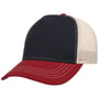 Casquette Trucker Rapper Canvas bleu-rouge