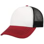 Casquette Trucker Rapper Canvas blanc-rouge