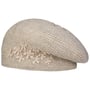 Béret en Tricot avec Fleurs et Perles by McBURN beige