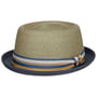 Chapeau en Paille Licano Toyo Pork Pie by Stetson bleu foncé