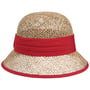 Chapeau Cloche en Paille Zostère by Seeberger rouge