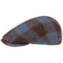 Casquette Capri Check Virgin Wool by Lierys marron-bleu