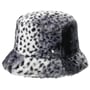 Chapeau en Tissu Snowleo Fake Fur Bucket gris