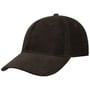 Casquette en Cuir Velours Classic by Stetson marron foncé