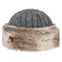 Bonnet Cable Knit Faux Fur by Barts anthracite