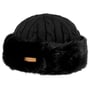 Bonnet Cable Knit Faux Fur by Barts noir