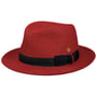 Chapeau en Paille Samuel Livorno Fedora by Mayser rouge