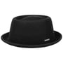 Chapeau en Laine Uni Pork Pie by Stetson noir