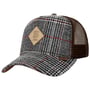Casquette HFT Check Logo Patch Tweed by Djinns marron foncé