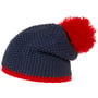 Bonnet à Pompon Twotone bleu foncé