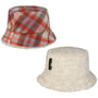 Chapeau Réversible Doriet Check Bucket by Mayser corail