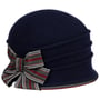 Chapeau en Laine Foulée Liadona by bedacht bleu foncé