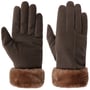 Gants Faux Fur Cuff marron