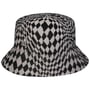 Chapeau en Tissu Warped Check Bucket by Kangol noir-gris