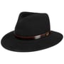 Chapeau avec Bande de Cuir Cagliero by Borsalino noir