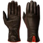 Gants pour Femme Twotone Nappa by Caridei marron foncé