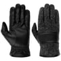 Gants en Cuir Souple Jersey Conductive by Stetson noir-gris