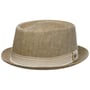 Chapeau en Tissu Herringbone Pork Pie by Lierys beige