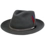 Chapeau en Laine Vellacott Fedora by Stetson gris foncé