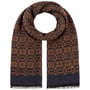 Écharpe en Coton Jaquard Geometrics by Stetson bleu foncé-marron