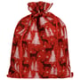 Pochette Cadeau Reindeer 40 cm x 55 cm rouge