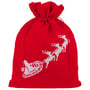 Pochette Cadeau Sledge Velvet 30 cm x 40 cm rouge