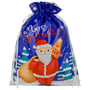Pochette Cadeau Merry Christmas 38 cm x 51 cm bleu