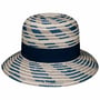 Chapeau en Paille Tricolour by Lipodo bleu-gris