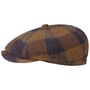 Casquette Hatteras Ankeny Wool Check by Stetson marron