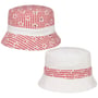 Chapeau Réversible Cotton Check Bucket by McBURN rouge