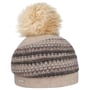 Bonnet en Laine Foulée Faux Fur Pom by Seeberger beige
