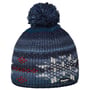 Bonnet Beanie Ike Pompon by Eisbär bleu foncé