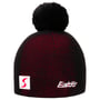 Bonnet Beanie Pompon Piscine ski by Eisbär noir-rouge