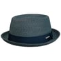 Chapeau en Paille Ruviano Pork Pie by Stetson bleu foncé