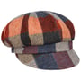 Casquette Coloured Herringbone Checks by Lierys bleu-rouge