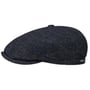 Casquette Brooklin Black Herringbone by Stetson noir-bleu