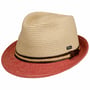 Chapeau en Paille Montenovo Trilby by Lipodo beige-rouge